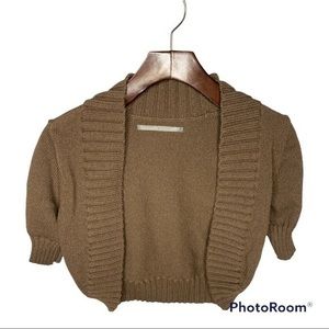 Rubbish brown knit open cardigan sweater